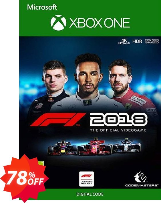F1 2018 Xbox One, UK  Coupon code 78% discount 