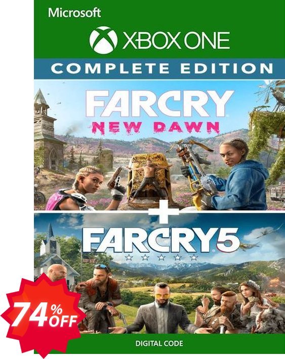 Far Cry 5 + Far Cry New Dawn Deluxe Edition Bundle Xbox One, UK  Coupon code 74% discount 