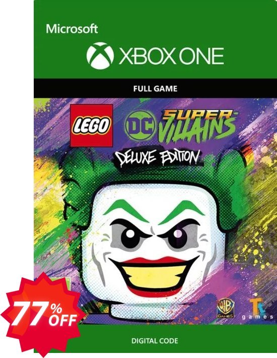 LEGO DC Super-Villains Deluxe Edition Xbox One, UK  Coupon code 77% discount 