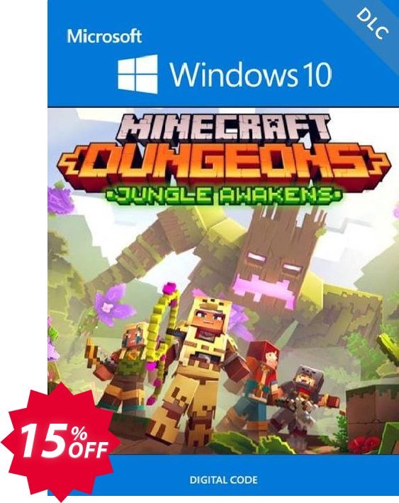 Minecraft Dungeons: Jungle Awakens WINDOWS 10 PC - DLC, UK  Coupon code 15% discount 
