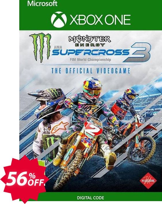 Monster Energy Supercross - The Official Videogame 3 Xbox One, UK  Coupon code 56% discount 
