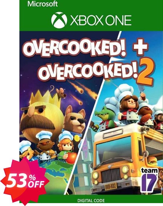 Overcooked! + Overcooked! 2 Xbox One, UK  Coupon code 53% discount 