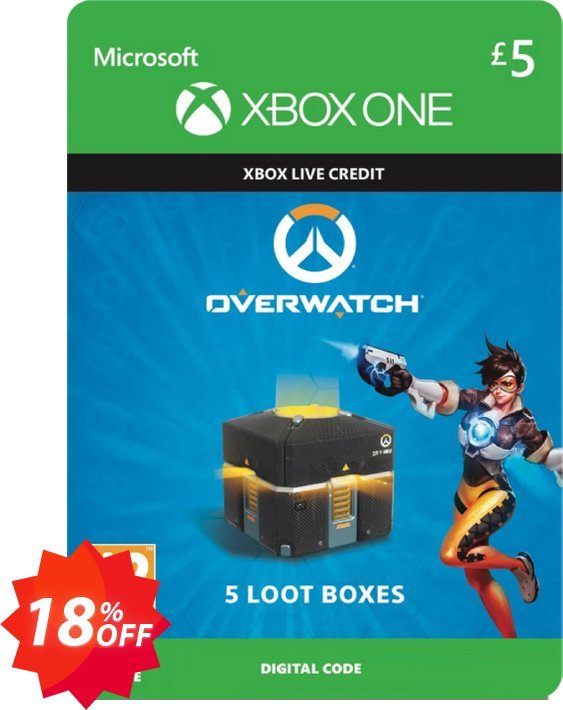 Overwatch - 5 Loot Boxes Xbox One Coupon code 18% discount 
