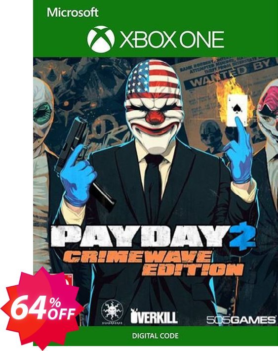 PAYDAY 2 - Crimewave Edition Xbox One, UK  Coupon code 64% discount 