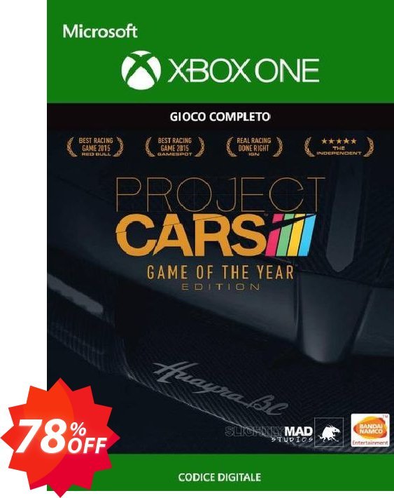Project Cars Game of the Year Edition Xbox One, UK  Coupon code 78% discount 