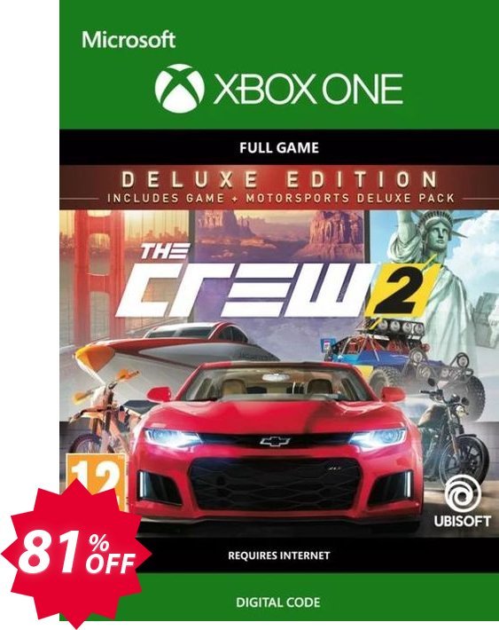 The Crew 2 - Deluxe Edition Xbox One, UK  Coupon code 81% discount 
