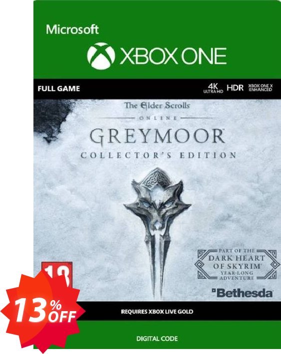 The Elder Scrolls Online: Greymoor Collector's Edition Xbox One Coupon code 13% discount 
