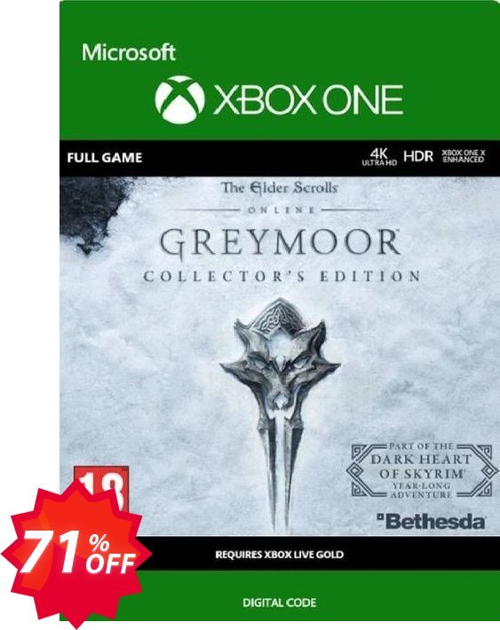 The Elder Scrolls Online: Greymoor Collector's Edition Xbox One, UK  Coupon code 71% discount 