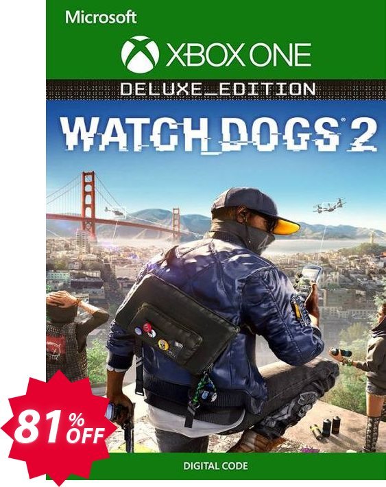 Watch Dogs 2 - Deluxe Edition Xbox One, UK  Coupon code 81% discount 