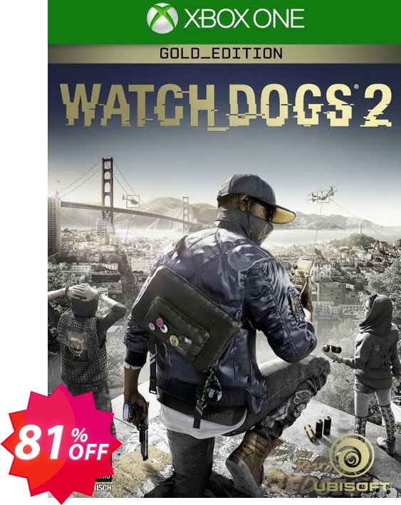 Watch Dogs 2 - Gold Edition Xbox One, UK  Coupon code 81% discount 