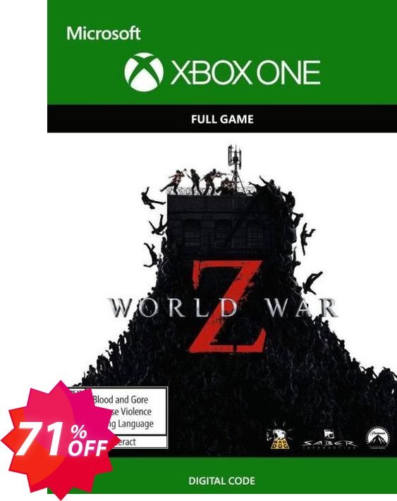 World War Z Xbox One, UK  Coupon code 71% discount 