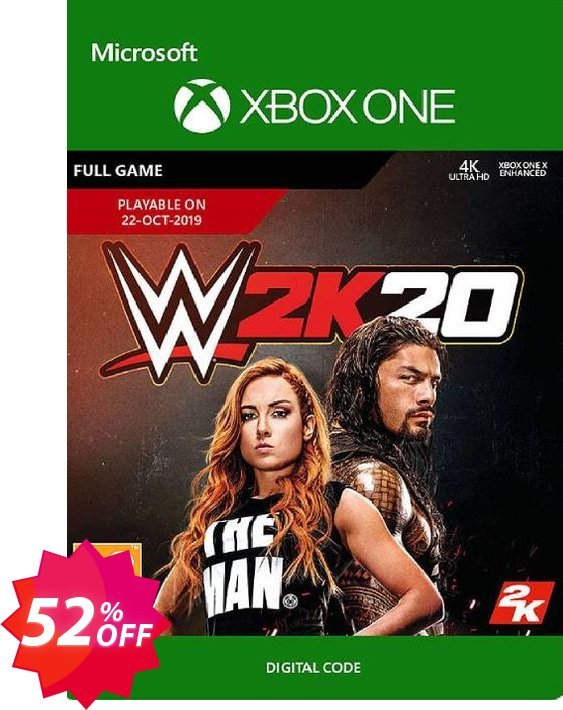 WWE 2K20 Xbox One Coupon code 52% discount 