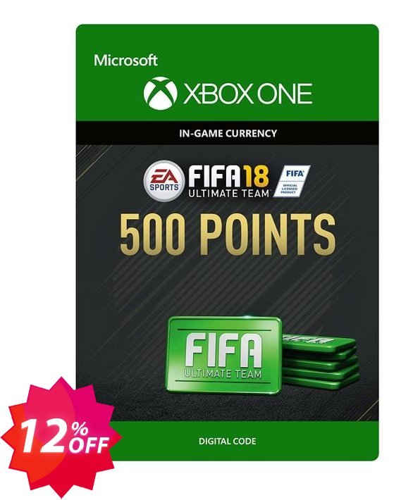 Fifa 18 - 500 FUT Points, Xbox One  Coupon code 12% discount 