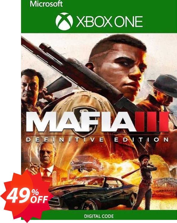 Mafia III: Definitive Edition Xbox One, UK  Coupon code 49% discount 