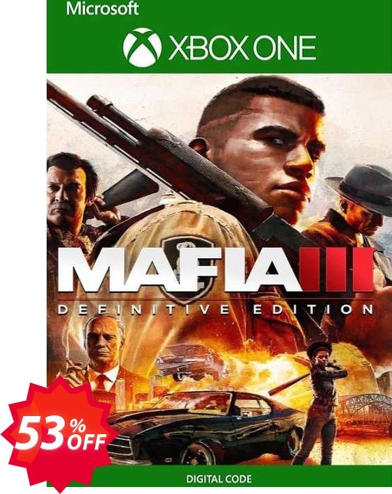 Mafia III: Definitive Edition Xbox One, US  Coupon code 53% discount 