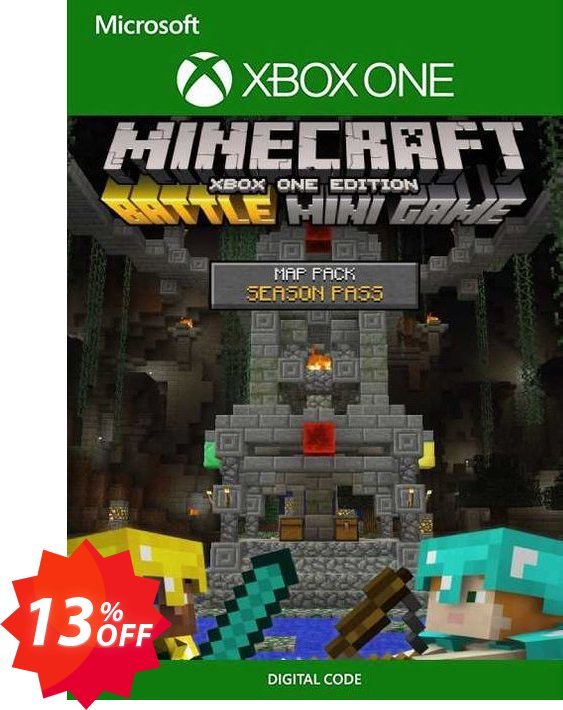 Minecraft Battle Map Pack Season Pass Xbox One, EU  Coupon code 13% discount 