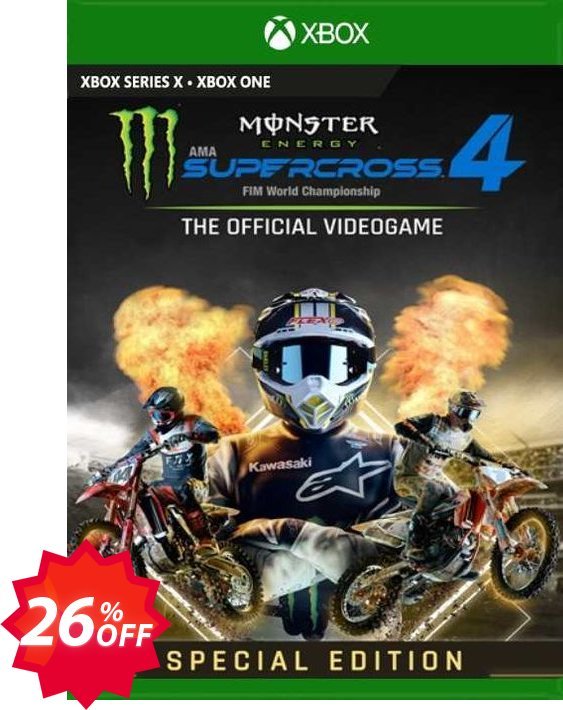 Monster Energy Supercross 4 Special Edition Xbox One, UK  Coupon code 26% discount 