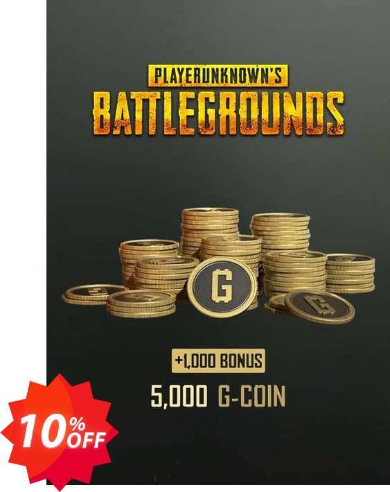 PlayerUnknowns Battlegrounds 6000 G-Coins Xbox One Coupon code 10% discount 