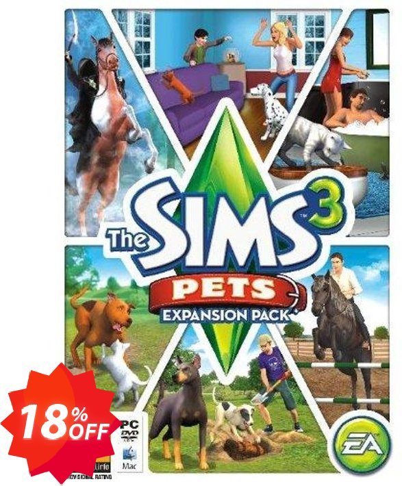 The Sims 3: Pets Expansion Pack, PC/MAC  Coupon code 18% discount 