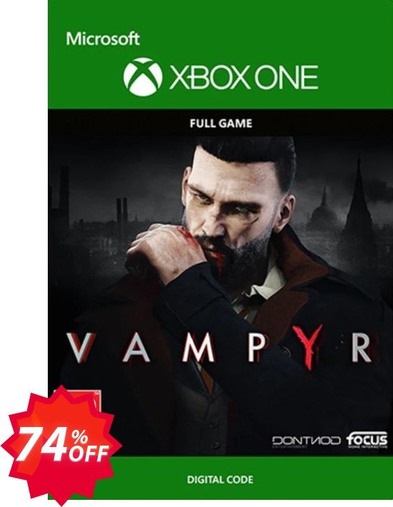 Vampyr Xbox One, UK  Coupon code 74% discount 