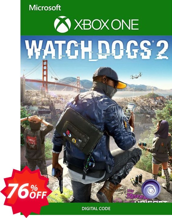 Watch Dogs 2 Xbox One, UK  Coupon code 76% discount 