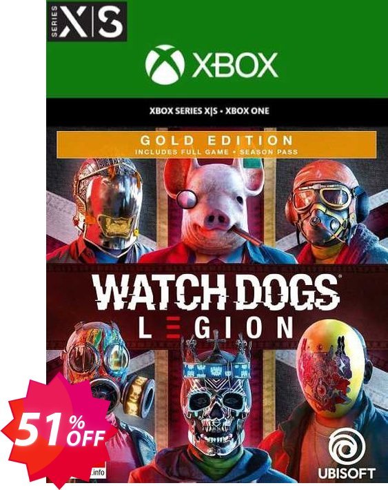 Watch Dogs: Legion - Gold Edition Xbox One/Xbox Series X|S, EU  Coupon code 51% discount 