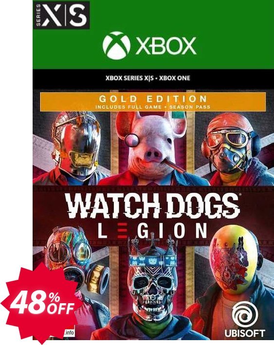 Watch Dogs: Legion - Gold Edition  Xbox One/Xbox Series X|S, UK  Coupon code 48% discount 