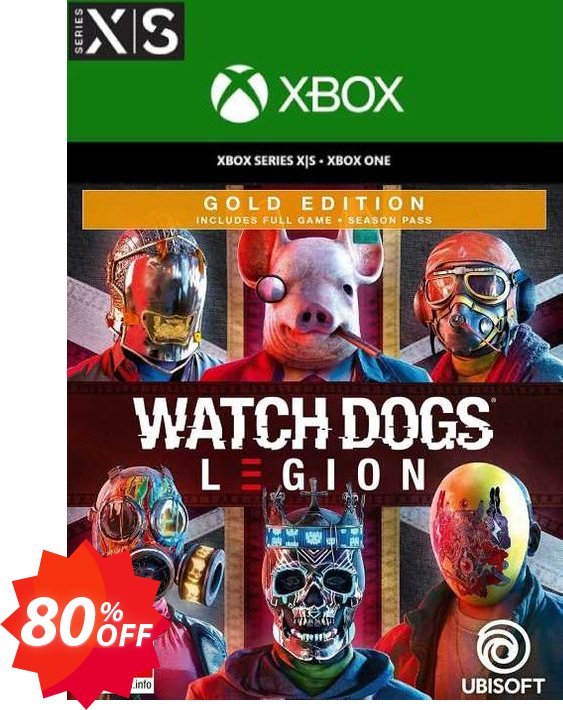 Watch Dogs: Legion - Gold Edition Xbox One/Xbox Series X|S, US  Coupon code 80% discount 