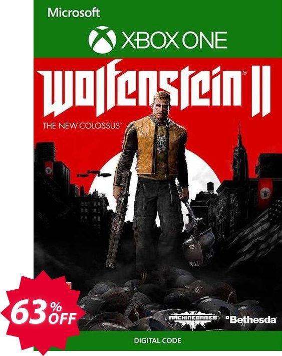 Wolfenstein II: The New Colossus Xbox One, UK  Coupon code 63% discount 