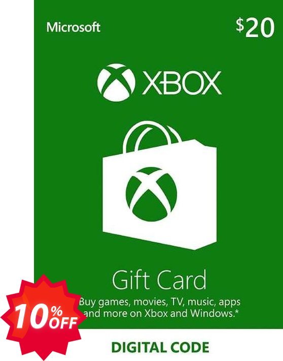 Xbox Gift Card - 20 USD Coupon code 10% discount 