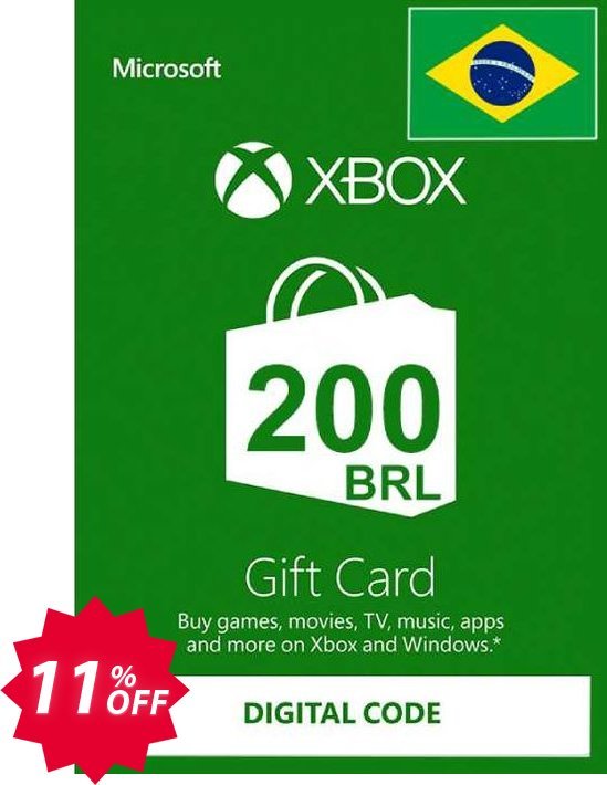 Xbox Live Gift Card - 200 BRL Coupon code 11% discount 