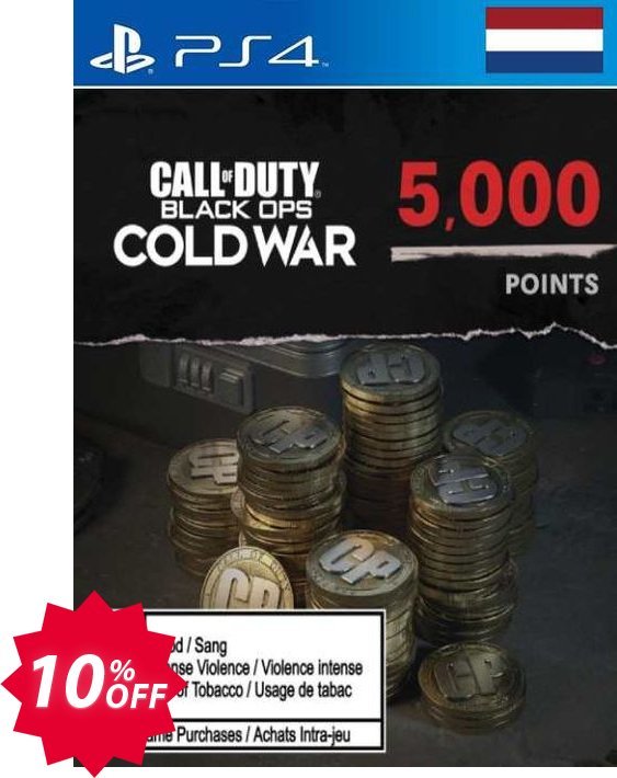 Call of Duty: Black Ops Cold War - 5000 Points PS4/PS5, Netherlands  Coupon code 10% discount 