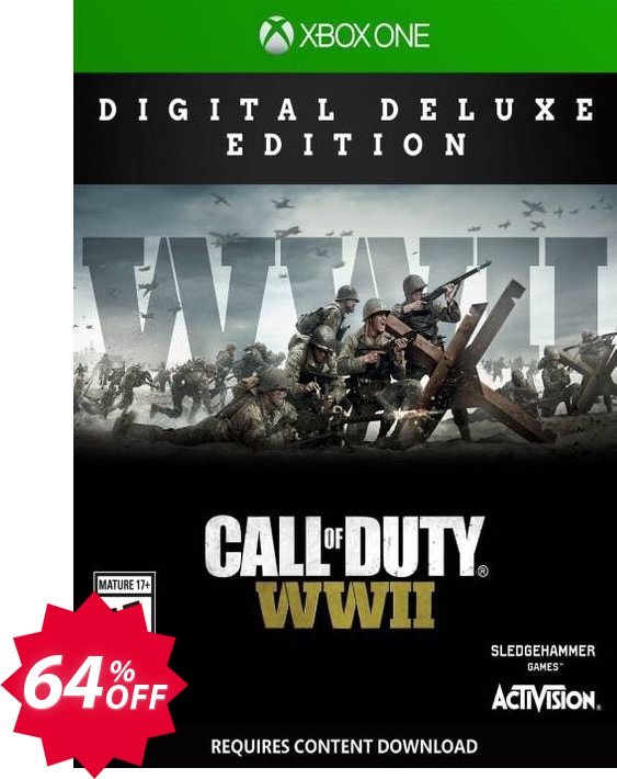 Call of Duty WWII - Digital Deluxe Xbox One, UK  Coupon code 64% discount 