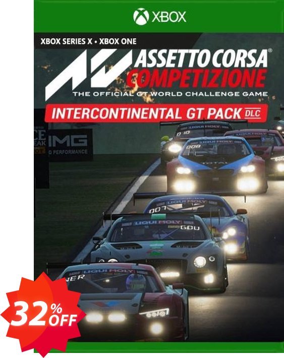 Assetto Corsa Competizione Intercontinental GT Pack Xbox One, UK  Coupon code 32% discount 