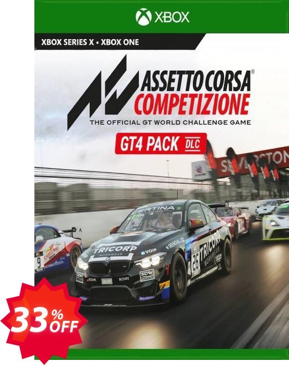 Assetto Corsa Competizione GT4 Pack Xbox One, UK  Coupon code 33% discount 