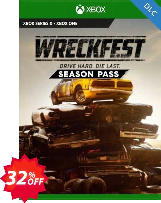 Wreckfest Season Pass Xbox One, UK  Coupon code 32% discount 