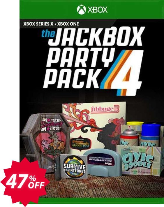 The Jackbox Party Pack 4 Xbox One, UK  Coupon code 47% discount 