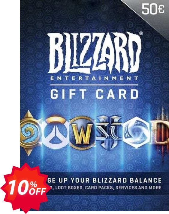 Battlenet 50 euro Gift Card Coupon code 10% discount 