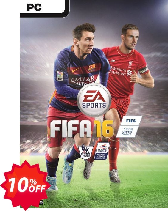 FIFA 16 PC + 15 FUT GOLD PACKS Coupon code 10% discount 