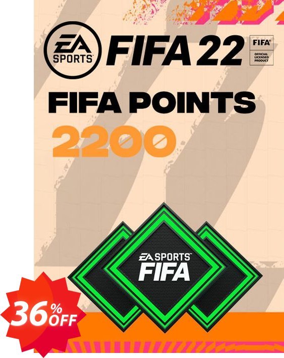 FIFA 22 Ultimate Team 2200 Points Pack PC Coupon code 36% discount 