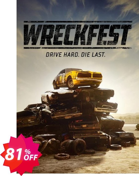 Wreckfest PC Coupon code 81% discount 