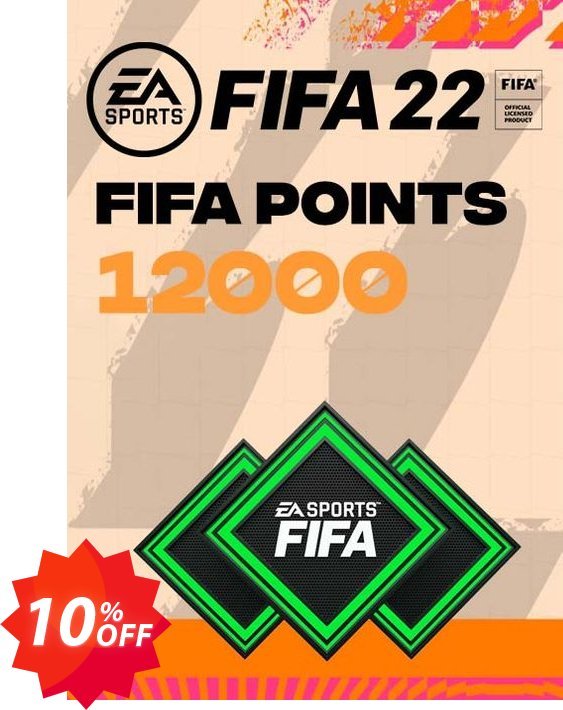 FIFA 22 Ultimate Team 12000 Points Pack PC Coupon code 10% discount 