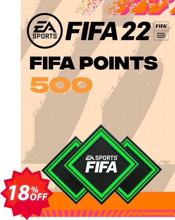 FIFA 22 Ultimate Team 500 Points Pack PC Coupon code 18% discount 