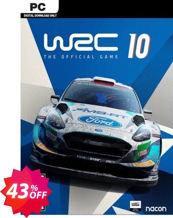 WRC 10 FIA World Rally Championship PC, Steam  Coupon code 43% discount 