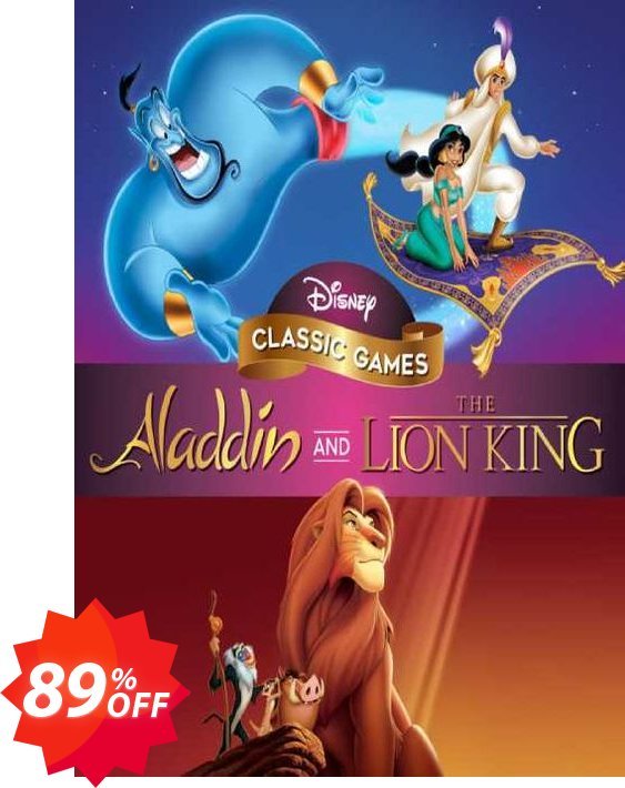 Disney Classic Games: Aladdin and The Lion King PC Coupon code 89% discount 