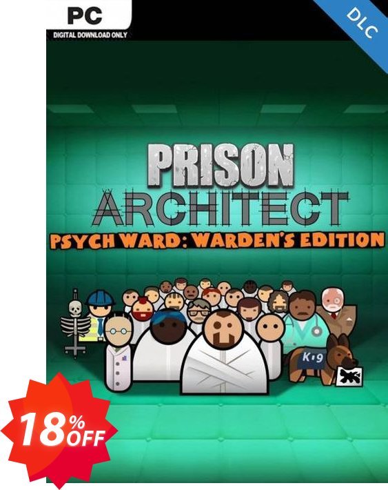 Prison Architect - Psych Ward Wardens Edition PC-DLC Coupon code 18% discount 