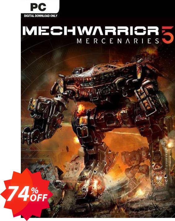 MechWarrior 5: Mercenaries PC Coupon code 74% discount 