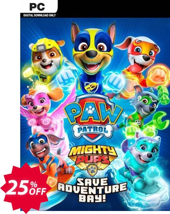 PAW Patrol Mighty Pups Save Adventure Bay PC Coupon code 25% discount 