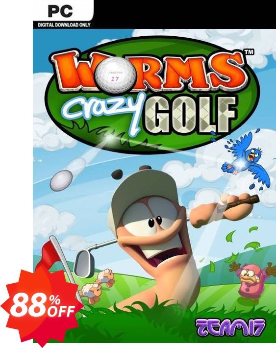 Worms Crazy Golf PC Coupon code 88% discount 