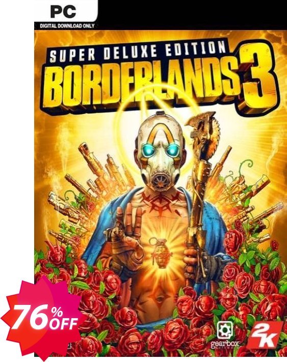 Borderlands 3 Super Deluxe Edition PC, Epic , WW  Coupon code 76% discount 